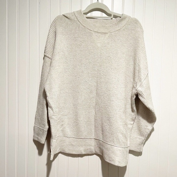 aerie Sweaters - Aerie Gray Cozy Up Ribbed Sweater Size Small